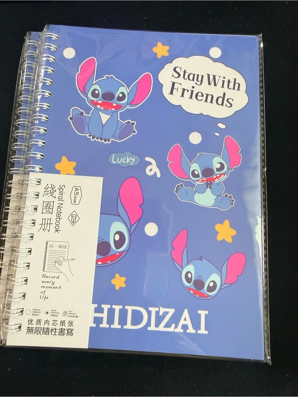 Stitch Spiral-Bound Kids Notebook - Blue & Pink #P7102608